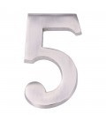 NUMERO 5 NIQUEL MATE 10cm FIJACION INV