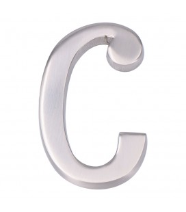 LETRA C NIQUEL MATE 10cm FIJACION INV