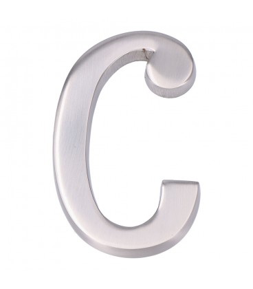 LETRA C NIQUEL MATE 10cm FIJACION INV