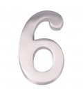 NUMERO 6 NIQUEL MATE 10cm FIJACION INV