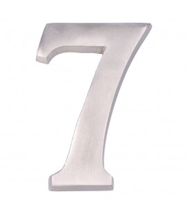 NUMERO 7 NIQUEL MATE 10cm FIJACION INV