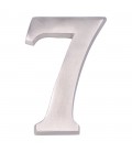 NUMERO 7 NIQUEL MATE 10cm FIJACION INV