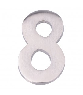 NUMERO 8 NIQUEL MATE 10cm FIJACION INV