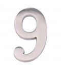 NUMERO 9 NIQUEL MATE 10cm FIJACION INV