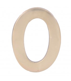 NUMERO 0 LATON PULIDO 10cm FIJACION INV