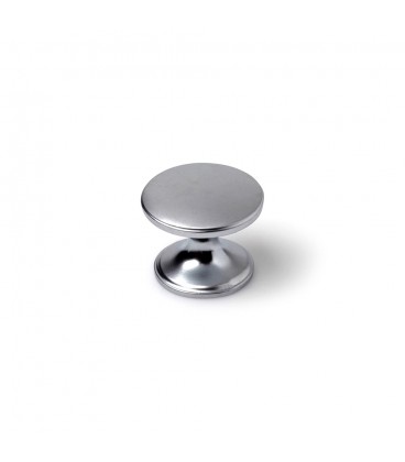 4 POMOS REDONDOS PARA MUEBLE CROMO MATE