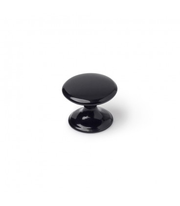 4 POMOS REDONDOS PARA MUEBLE NEGRO