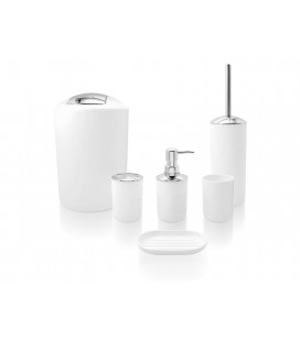 SET 6 PIEZAS ABS BLANCO/CROMO