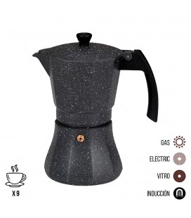 CAFETERA DE ALUMINIO 9 TAZAS PARA INDUC