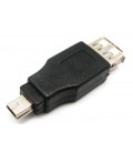 USB A HEMBRA - 5P. MINI USB B MACHO