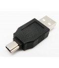 USB A MACHO - 5P. MINI USB B MACHO