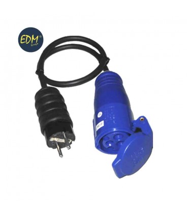 BASE CETAC+CABLE 0.3M+CLAVIJA 10/16A