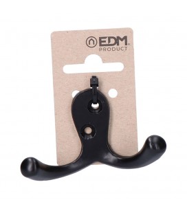 COLGADOR DOBLE ALUMINIO NEGRO