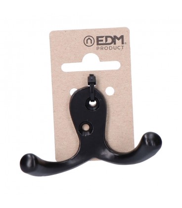 COLGADOR DOBLE ALUMINIO NEGRO