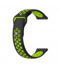 Correa Universal 22mm Goma Negro-Verde
