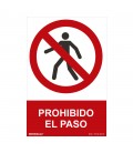 CARTEL PROHIBIDO EL PASO