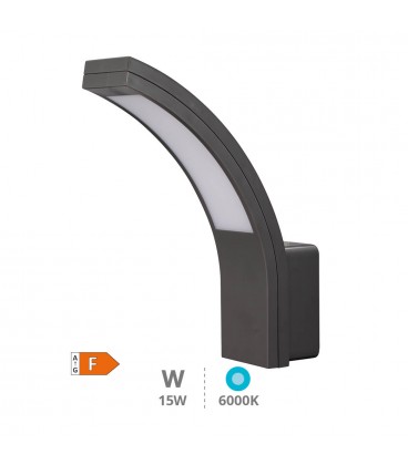 Aplique pared LED Padum 15W 6000K Gris a