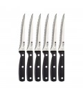 SET 6 unid. CUCHILLOS DE ACERO INOXIDABL
