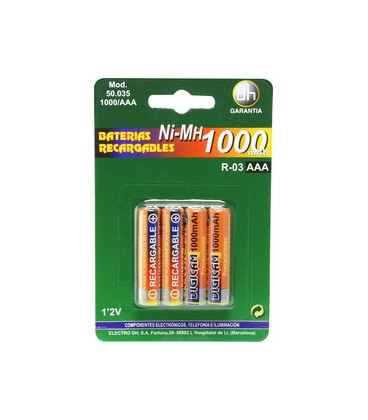 Pack de baterías recargables 2xAAA