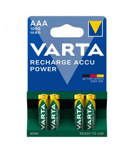 Pila AAA recargable 1000mA Power Varta