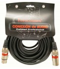 3P. XLR Macho - 3P XLR Hembra, 10m