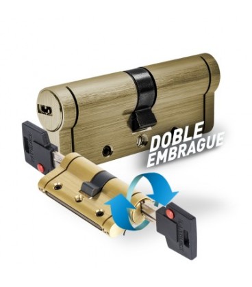 CILINDRO SEGURIDAD R15 40X40 LATÓN DOBLE
