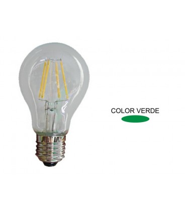 LAMPARA STANDARD FILAMENTO LED VERDE E27