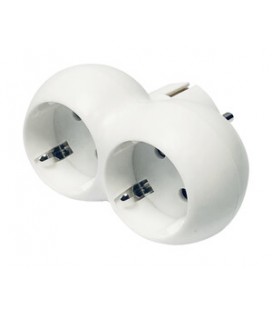 ADAPTADOR 2 BASES SCHUKO PARED