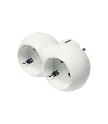ADAPTADOR 2 BASES SCHUKO PARED