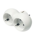 ADAPTADOR 2 BASES SCHUKO PARED