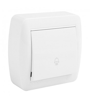 PULSADOR CAMPANA SUPERFICIE BLANCO SOL