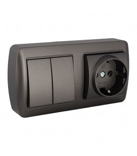 BASE FIJA 2P+T+ DOBLE CONMUTADOR