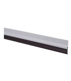 Burlete PVC con goma adhesivo 1M Plata