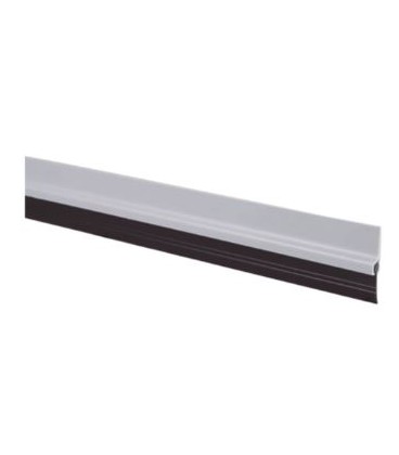Burlete PVC con goma adhesivo 1M Plata