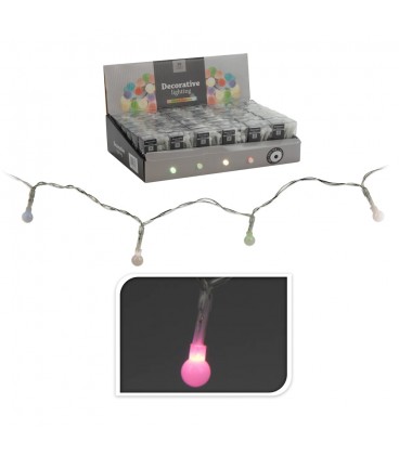 GUIRNALDA A PILAS 10 LEDS ESFERICA RGB 