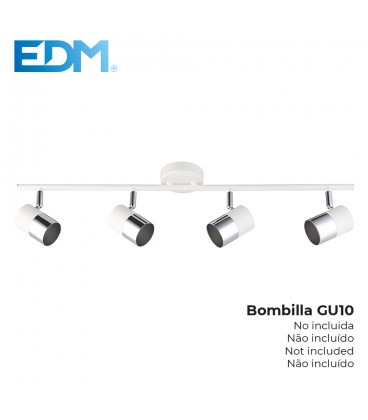 FOCO "MOON" 4 ELEMENTOS BLANCO + PLATA