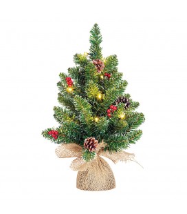 ÁRBOL DE NAVIDAD CON LUCES LED EN MACETA