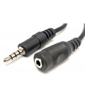 3.5mm Jack 4Contactos Macho-Hembra, 1.5m