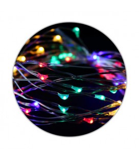 Mini Guirnalda LED dec. con Mando. RGB