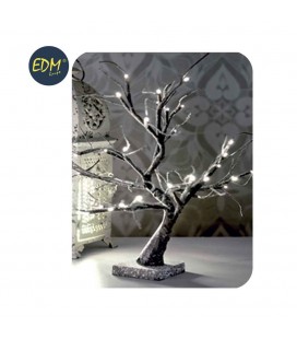 ARBOL 3D SAKURA NEVADO 45CM CALIDO PILAS