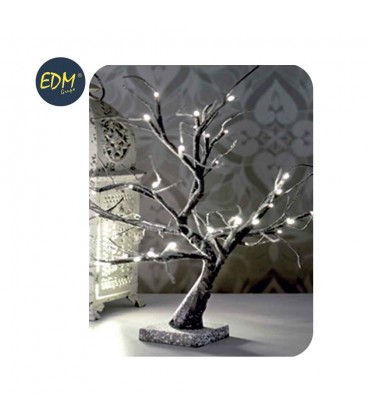 ARBOL 3D SAKURA NEVADO 45CM CALIDO PILAS