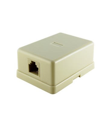 Base telefónica modular de superf. RJ45