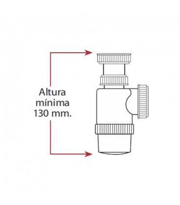 MINI SIFON BOTELLA - EXTENSIBLE - 1" 1/2