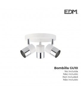 FOCO "MOON" 3 ELEMENTOS BLANCO HUESO