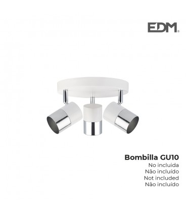 FOCO "MOON" 3 ELEMENTOS BLANCO HUESO