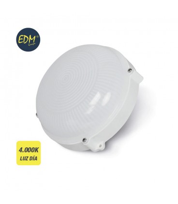 12W IP65 APLIQUE LED REDONDO BLANC.EXT.