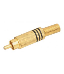 Macho coaxial RCA metálico (largo)