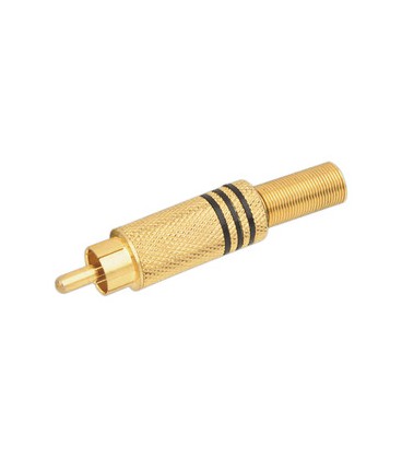 Macho coaxial RCA metálico (largo)
