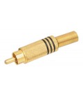 Macho coaxial RCA metálico (largo)