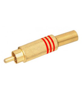 Macho coaxial RCA metálico (largo).